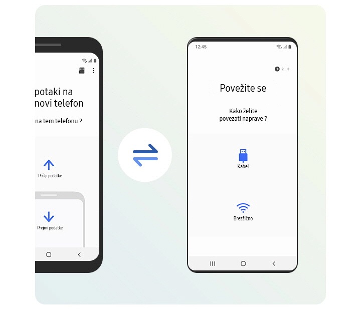 Brezžično prenesite podatke s stare naprave v novo Galaxy .