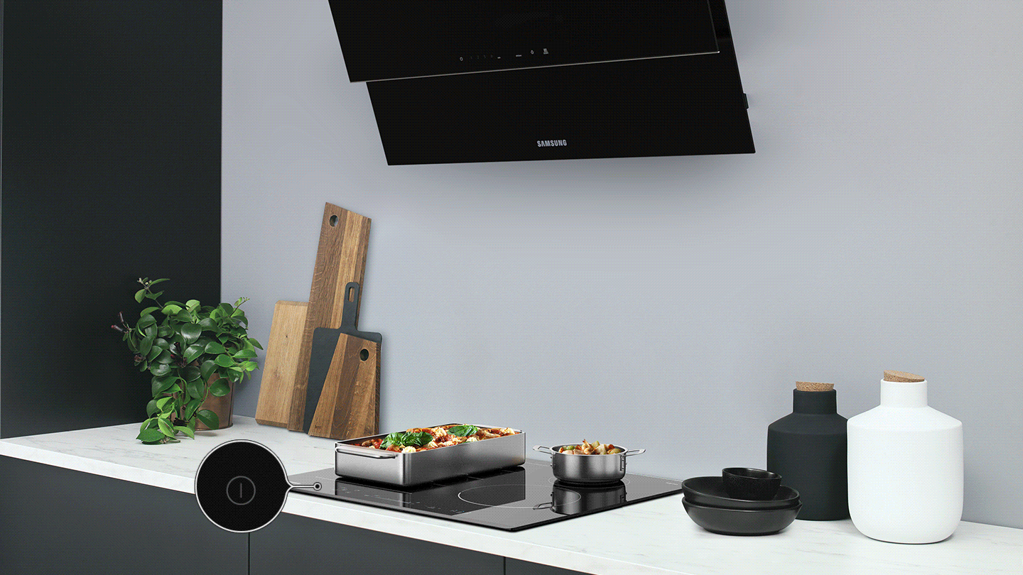 Combined control of both cooktop & hood