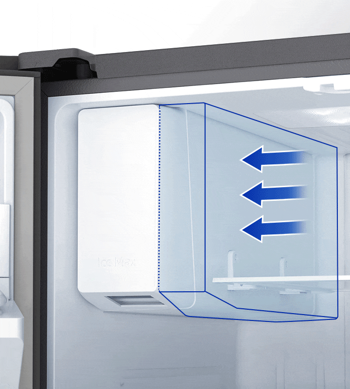 More space & ice with a slim ice maker
