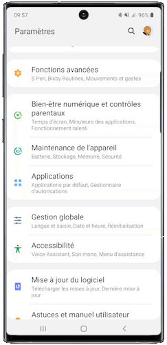 Supprimer le cache d'une application