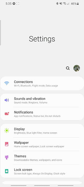 Launch your settings and select apps