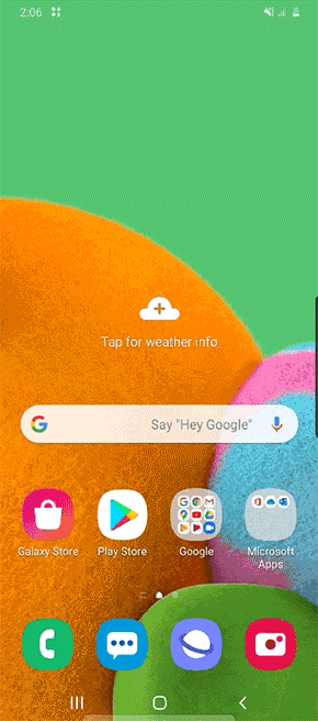 Tap on recents buttons