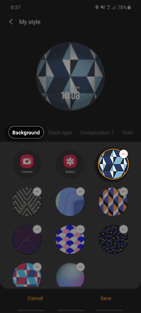 Customise Catorgies and watch face clock style