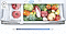There are Dual Temp icon and Single Temp icon, and Dual Temp is enabled. The chill part is filled with meat and the cool part with vegetables. The space filled with meat and vegetables can be adjusted as desired. Depending on the movement of the space, the arrows of Chill and Cool also move. There is Intertek logo.