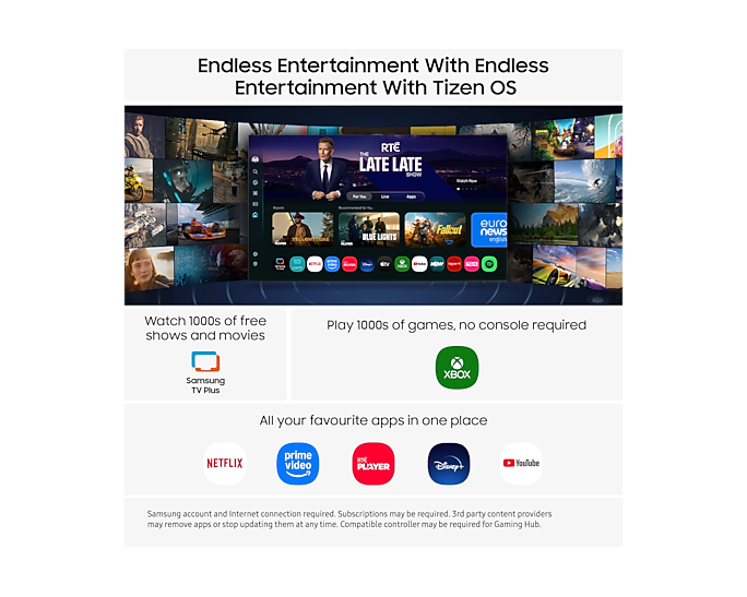 50" QLED QEF1 4K Vision AI Smart TV (2025) Titanium Gray