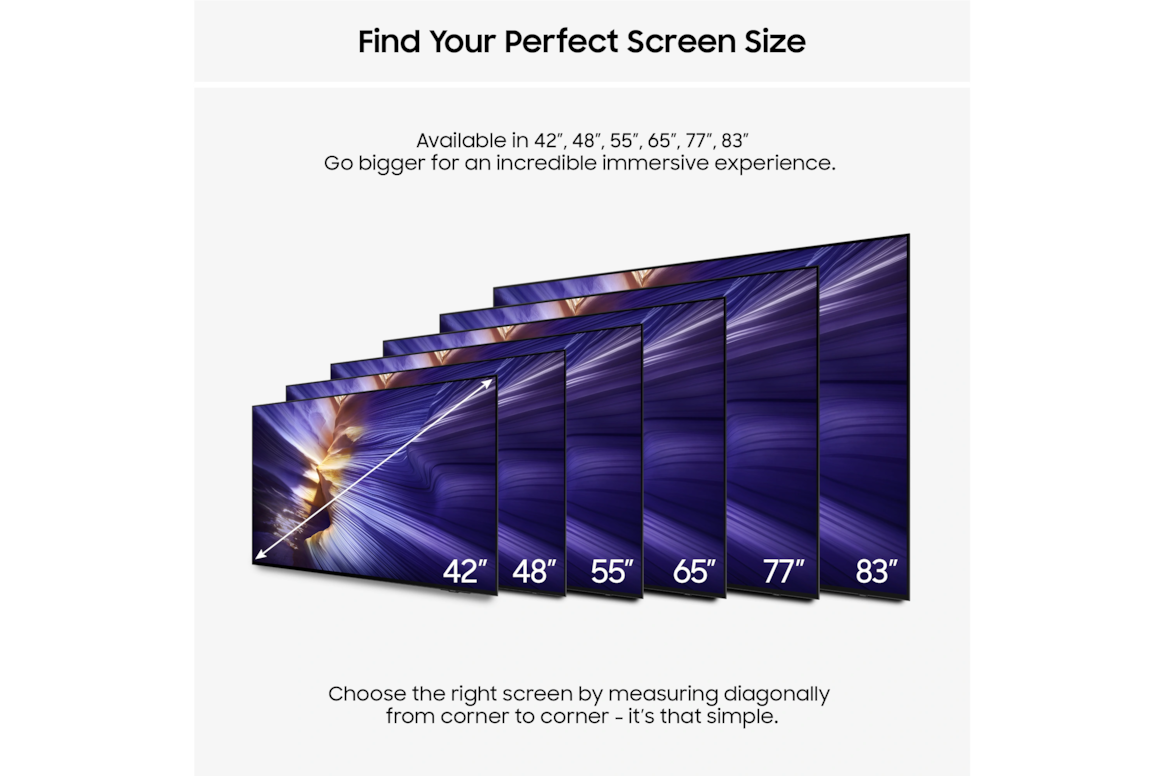 48" OLED S90F 4K Vision AI Smart TV (2025) Black