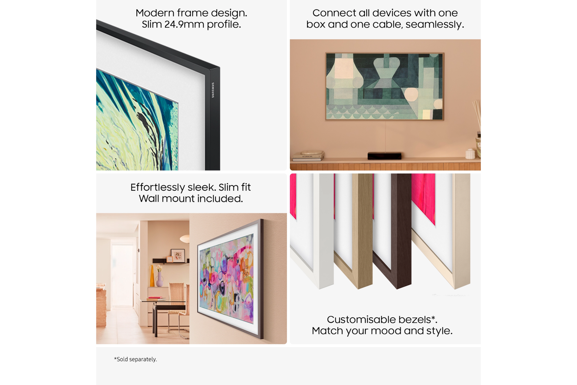 50” The Frame QLED 4K Vision AI Smart TV (2025) Black