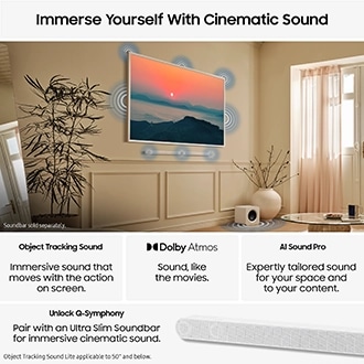 50” The Frame QLED 4K Vision AI Smart TV (2025) Black