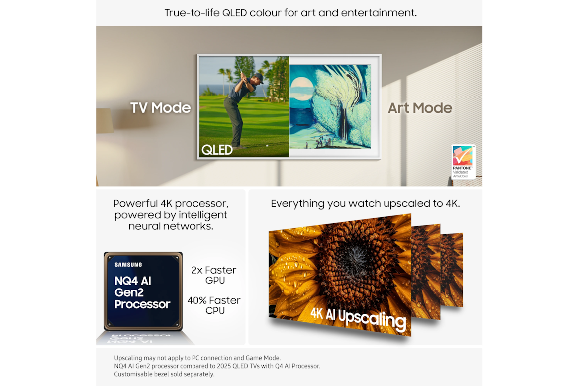 55” The Frame QLED 4K Vision AI Smart TV (2025) Black