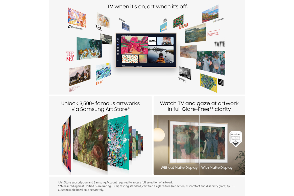 55” The Frame QLED 4K Vision AI Smart TV (2025) Black