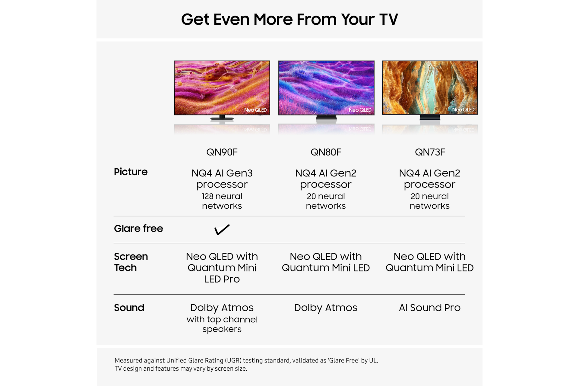 55" Neo QLED QN73F 4K Vision AI Smart TV (2025) Black