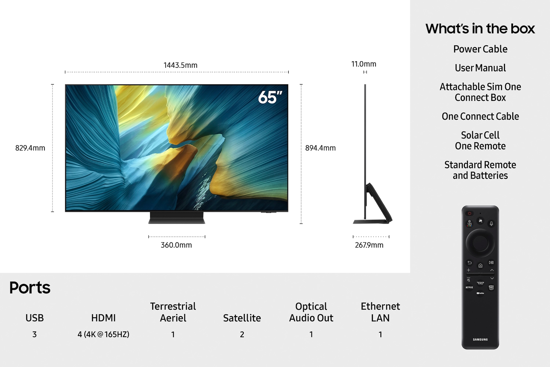 65" OLED S95F  4K  Vision AI Smart TV (2025) Black, 65" OLED S95F  4K  Vision AI Smart TV (2025)