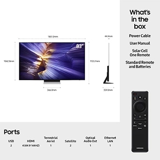 83" OLED S90F 4K Vision AI Smart TV (2025) Black