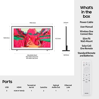 85" The Frame Pro Neo QLED 4K Vision AI Smart TV (2025) Black