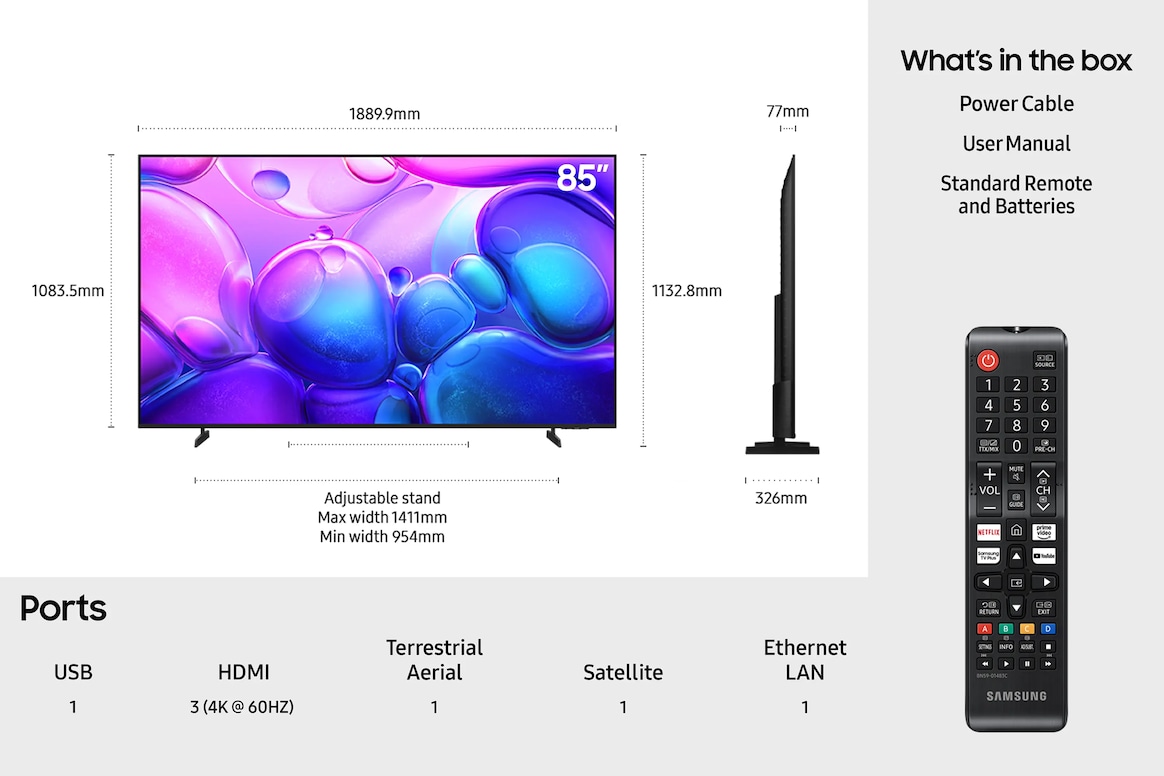 85" QLED Q6F 4K Smart TV (2025) Black