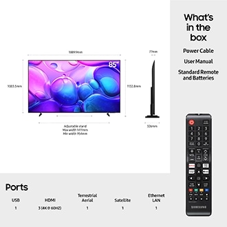 85" QLED Q6F 4K Smart TV (2025) Black