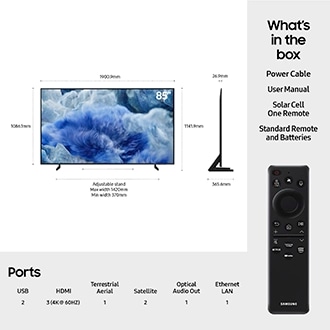 85" QLED Q8F 4K Vision AI Smart TV (2025) Titanium Gray