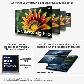 85" Neo QLED QN90F 4K Vision AI Smart TV (2025) Black