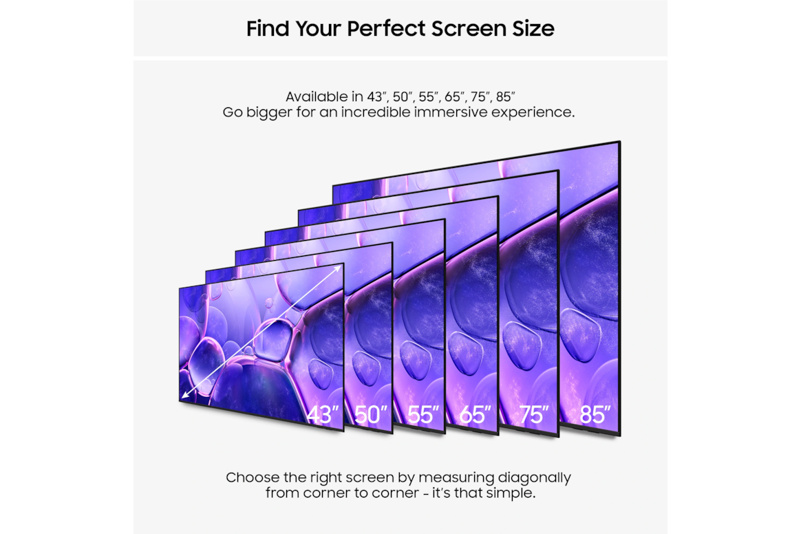 55" Crystal UHD U8020F 4K Smart TV (2025) Black