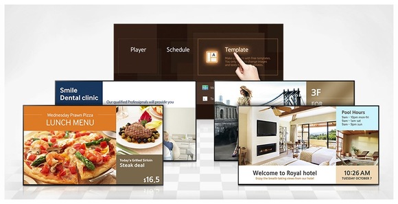 Easily manage digital signage with a simplified Home UI, tools and templates