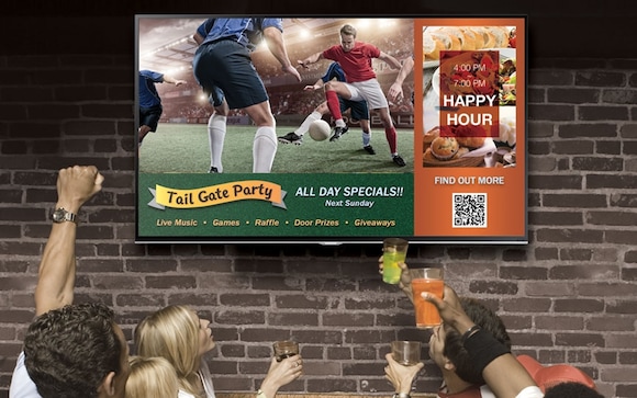 A perfect combination of TV and digital signage to boost your business