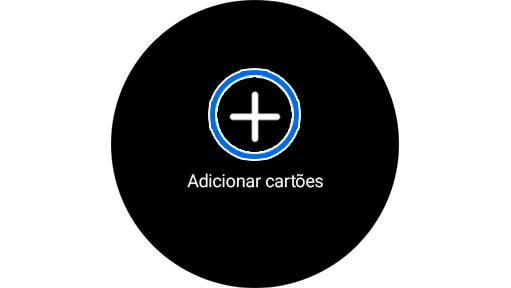 Ecrã Adicionar azulejos num Galaxy Watch.