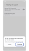 Hearing aid pairing instructions popup window