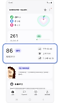 Samsung Health 應用程式主畫面。