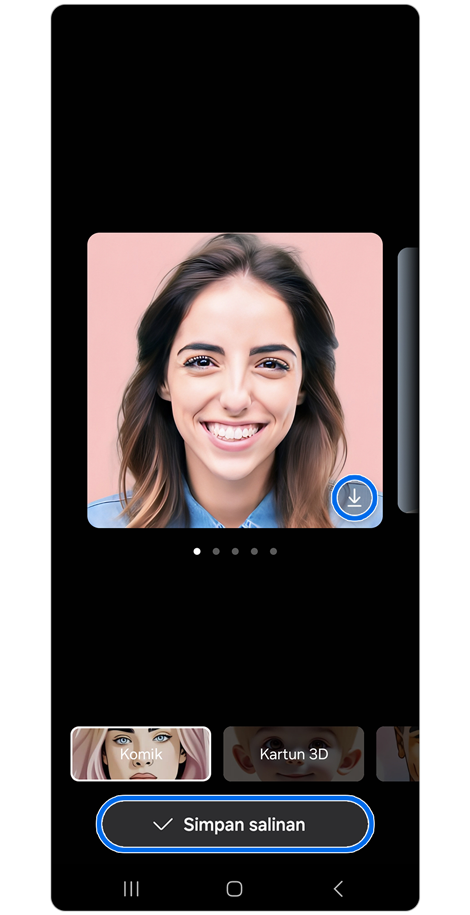 Sebuah potret yang diubah menjadi gambar bergaya komik.