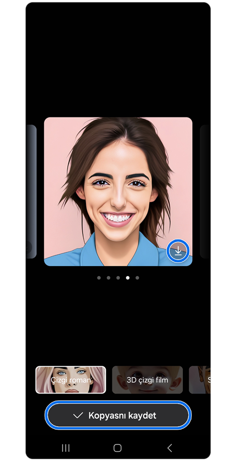 Çizgi roman stiline dönüştürülen bir portre resmi