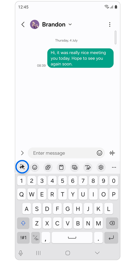 Text message conversation