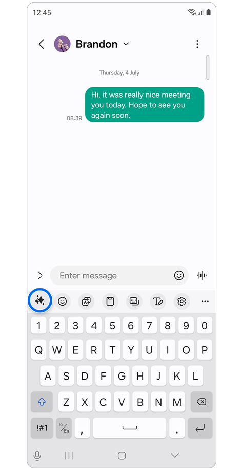Text message conversation