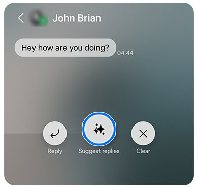 Cover screen notification page