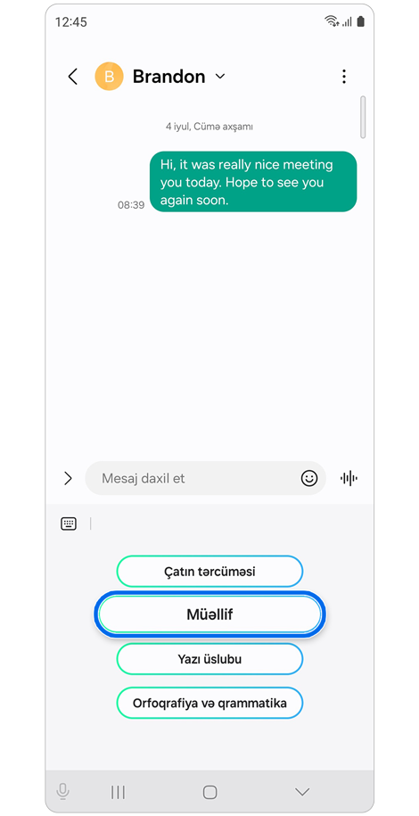 Çat köməkçisi seçimləri