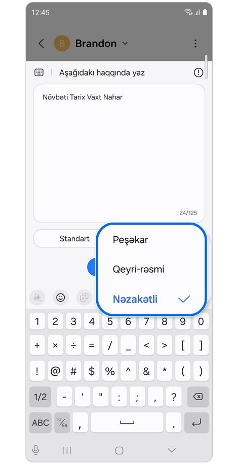 Yazma Müəllif tonu seçimləri
