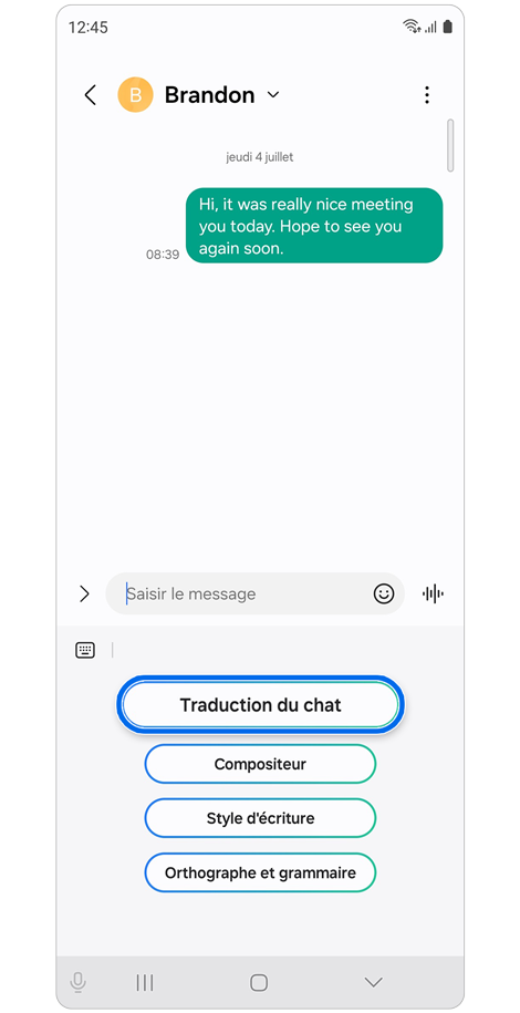 Options d'assistance de discussion