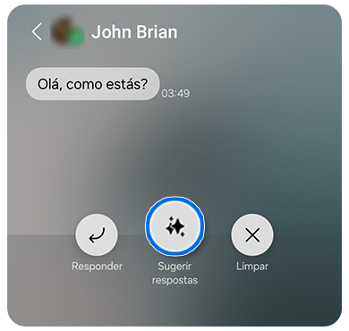 Página de notificação do ecrã de capa