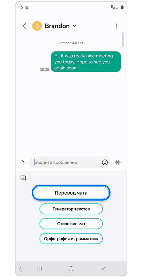 Параметры помощника чата
