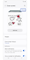 Cover screen settings