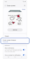 Settings home screen