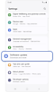 سەرەکی "Settings" لەسەر ئامێری مۆبایلی گالاکسی.