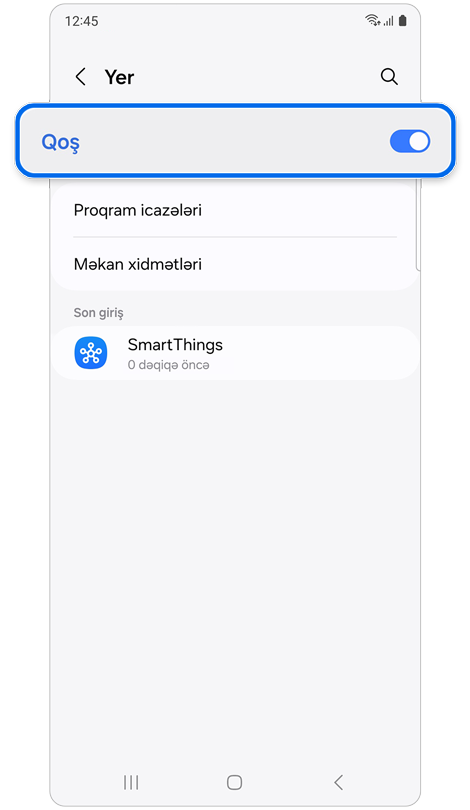 Yer funksiyası ekranı