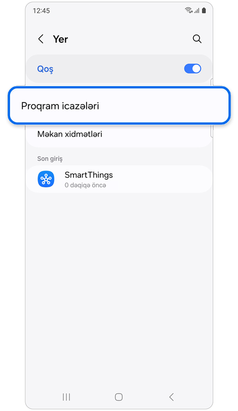 Yer funksiyası ekranı