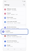 Settings home screen