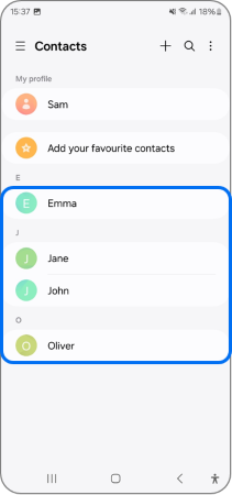 Contacts app