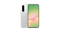 Deux smartphones Galaxy A56 5G gris vus de dos et de face