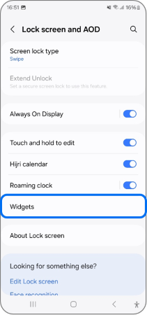 Lock screen Widgets