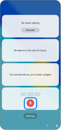 Lock screen Voice Recorder