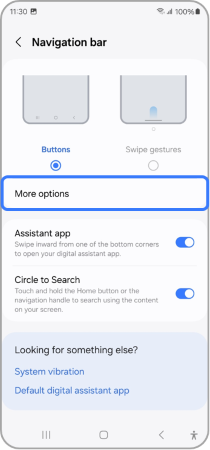 Navigation bar more options