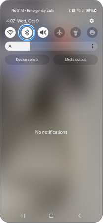 Enable Bluetooth settings via Quick Panel
